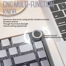 ATTACK SHARK ATTACK SHARK X66 Teclado Mecânico Sem Fio com Botão de Volume, Teclado Gamer 60% Bluetooth/2.4GHz/Com Fio, Backlight RGB, Teclas Coloridas Tri-Color PBT OEM, 66 Teclas Substituíveis a Quente para PC