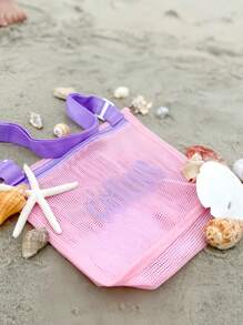Personalized Kids Beach Bag, Seashell Bag, Toddler Beach Tote, Summer Pool Bag, Kids Travel Bag, Beach Bucket Bag