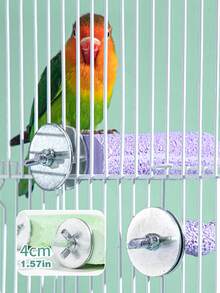 鹦鹉栖木，鹦鹉玩具配件，鹦鹉笼配件，鹦鹉咬胶棒，鹦鹉磨爪架，砂纸栖木 - 彩色 - 查看 3