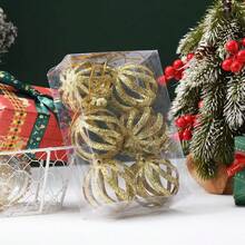 Set de 6 piezas de decoraciones navideñas, bolas colgantes navideñas creativas, adecuadas para decorar el árbol, perfectas para el hogar, centro comercial, hotel, cafetería, restaurante y celebraciones navideñas al aire libre, decoraciones navideñas para el hogar, regalos navideños, decoración navideña - Multicolor - Ver 6