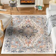 1pc Premium Vintage Bohemian Style Area Rug, 800g Fine Wool + TPR Washable Bottom, Retro Floral Striped Pattern, Soft Plush Rectangular Carpet, Suitable For Outdoor, Entrance, Living Room, Bedroom, Laundry Room, Bathroom, Game Room, All Season, Large Size Home Decor - Multicolor - View 7