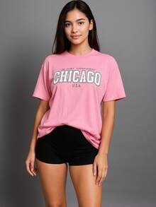 ✨¡Luce cómoda y con estilo!✨  Nuestra playera oversize unitalla para dama es el básico perfecto que no puede faltar en tu clóset. - Rosa - Ver 3