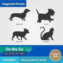 Coolaroo On-The-Go Elevated Dog Bed - Foldable Pop-Up Travel Dog Bed With Breathable, Moisture-Resistant Fabric, Carry Bag Included, Lightweight & Portable, Emerald Green, Standard - Desert Sand - 查看 2
