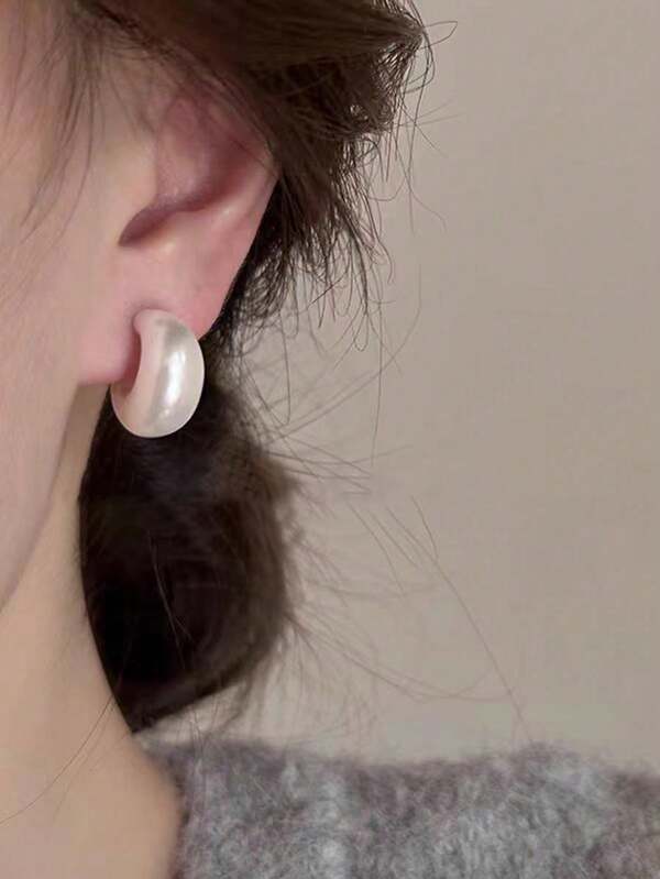 1 par de pendientes pequeños de acrílico minimalistas y geométricos de moda