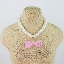 Colliers élastiques pour animaux de compagnie (chats et chiens) de petite et moyenne taille avec des décorations de diamants, arcs, étoiles, lune et perles. Accessoires décoratifs magnifiques pour chiots et chatons