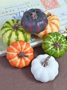 万圣节装饰道具仿真南瓜泡沫假花蔬菜丰收节配件南瓜套装模型家居装饰秋季装饰房间装饰秋季装饰 - 彩色 - 查看 6