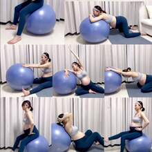 1 个大号瑜伽球，适用于室内瑜伽、平衡训练、加厚、防爆、表面光滑瑜伽球、健身球、孕妇分娩球、成人舞蹈平衡训练器 - 彩色 - 查看 4