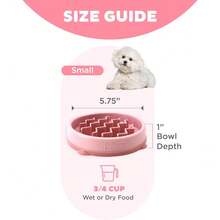Outward Hound Fun Feeder Slo Bowl, Slow Feeder Dog Bowl, Medium/Mini, Turquoise - 粉色 - 查看 5