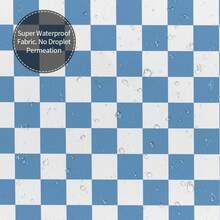 Checkered Shower Curtain, Blue Shower Curtains For Bathroom, Cute Retro Checkboard Shower Curtain Vintage Aesthetic, Machine Washable Fabric Shower Curtain, 72''x72'' - 藍色 - 查看 6