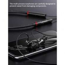 Lenovo 联想 HE05 X 1pc 蓝牙耳机 耳机 防水耳塞 HIFI 音响 磁吸式颈挂式耳机 运动耳机 中文包装 - 黑色 - 查看 4