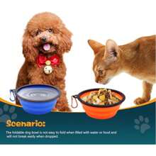 Foldable Silicone Pet Bowl, Portable Outdoor Cat Dog Food Water Feeder, Multifunctional Pet Feeding Bowl