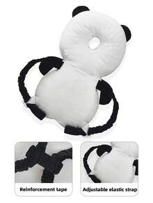 1个新款熊猫头枕防摔垫，幼儿防撞帽，婴儿头枕，婴儿爬行防撞工具，可调节婴儿头部保护垫背包 - 卡通动物设计，适合学步、爬行和婴儿学步车 - 貓熊款 - 查看 7