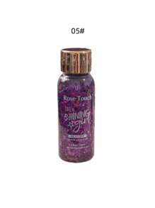 1PC Cosmetics Glitter Cream, Glitter Jelly, Festival Night Club Party Carnival Performance Body Makeup Products Head Face Body Painting Decoration Products Hair Nails Color Flash Film (The Bottle Caps Are Randomly Distributed In Gold And Silver)