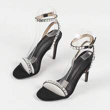 Women Heeled Sandals - Y01杏色跟高10厘米 - 查看 1