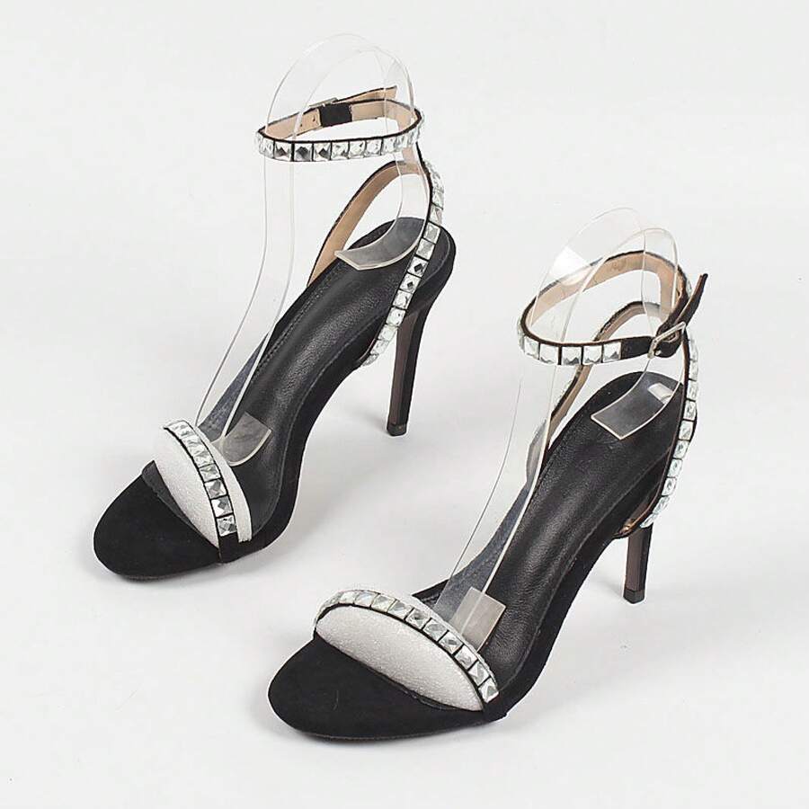 Women Heeled Sandals - Y01杏色跟高10厘米 - 查看 1