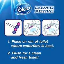 Bloo Power Active Toilet Rim Block Fresh Flowers, With Anti-Limescale, Cleaning Foam, Dirt Protection And Extra Freshness - Pack Of 3 Rimblocks - 1 Count (Pack Of 1) - View 5