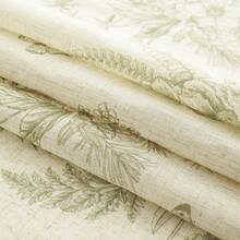 Vangao 2 Pcs Semi-Sheer Linen Butterfly Flower Printed Rod Pocket Curtains French Country Vintage Curtain Panpel Lightweight Light Filtering Well Made Good Color And Quality Drapes Provide Privacy Farmhouse Window Treatments - màu xanh lá - Xem 6