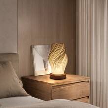 床头灯采用木质底座，采用 PLA 灯罩，支持 12 级可调光，按钮控制，适用于卧室、客厅、宿舍、办公室，也可作为母亲节礼物 - 多款 - 查看 12