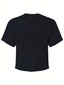 Women's Misfits Band Crop TShirt Gothic Tee Exposed Navel T-Shirt , Women's New Summer Casual Crew Neck Pure Cotton Short-Sleeved T-Shirt(1 PC) - 黑色 - 查看 3