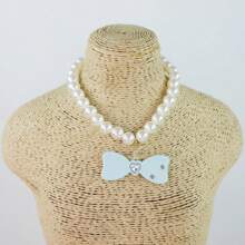 Colliers élastiques pour animaux de compagnie (chats et chiens) de petite et moyenne taille avec des décorations de diamants, arcs, étoiles, lune et perles. Accessoires décoratifs magnifiques pour chiots et chatons