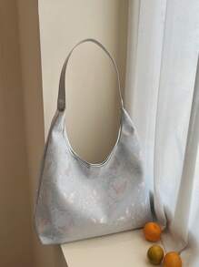 A Chinese-Style Butterfly Embroidered Nylon Handbag, Suitable For Shopping, Dates, Ladies' Gifts, Offices, Universities, Work, Commuting, And Shoulder Bags