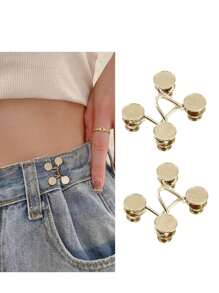 Adjustable Denim Jeans Button, Detachable Waistband Buckle, Non-Reusable, Suitable For Loose Fit Jeans, Waistband Buckle, Helps Wearers Better Show Their Figure