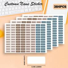 [Customized] 96/192/288/384pcs Personalized Labels, Customized Name Labels For School Supplies, Back To School, Lunch Boxes, Books, Pencils, Water Bottles, Toothbrush Stickers