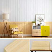 50pcs/100pcs 3D Wall Tile Sticker, Wood Grain Self-Adhesive Anti-Collision Sticker, Waterproof Moisture-Proof Ceiling Sticker, Easy To Stick And Peel, Easy To Clean And Free Cutting, For Kitchen Living Room Bathroom Corridor