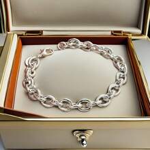 1 Peça Bracelete Fivela Redonda em Prata Esterlina, Presente Perfeito para o Dia dos Namorados ou Dia das Mães