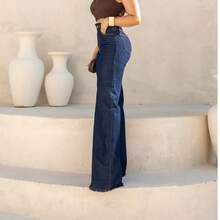 WIDE LEG PANTS - Dark Wash - View 4