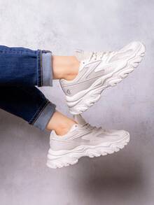 Tenis  Liso  acolchado  Casual  Deportivo  Guay  casual  Al aire libre  Fabulosa  Calle        mujer  Fiesta  Oficina  Casa  Gym y Fitness  Exterior  verano - Blanco - Ver 2