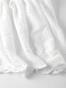 Falda versátil de alta gama con bordado minimalista y elegante para tallas grandes - Blanco - Ver 7