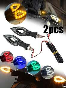 2 件 LED 摩托车灯箭头灯适用于街头运动自行车，通用改装配件，12-24V 工作电压，硬接线电源，无需电池，适用于机动车 - 彩色 - 查看 10
