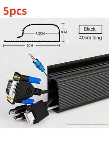 40cm Desk Cable Organizer,Self-Adhesive Cable Holder,Easy To Install Cable Management For Home & Office, Cable Management Kit Without Screws, Protection For Teenagers And Pets