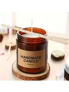 TOEDO 50个木制烛芯固定器，蜡烛模具固定支架，多孔/单孔木制支架，蜡烛制作中心定位杆 - 多色 - 查看 4