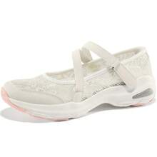 CAMEL CROWN Women's Fashionable Comfortable Breathable Casual Shoes Breathable Mesh Sneakers Lightweight - White/light Pink - View 3