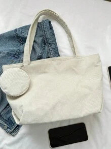 Bolso de mujer casual y de moda, versátil para el uso diario, de gran capacidad, con un monedero circular