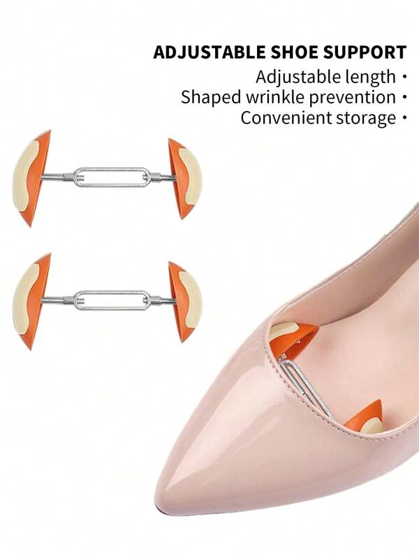 2pcs Adjustable & Expandable Shoe Stretcher, Suitable For Leather Shoes, Flats, High Heels Etc.
