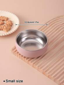 2PCS Personalized Customization Name Children Feeding Bowl With Silicone Sleeve Inner Stainless Steel Self Feeding Tableware Print On Demand Children Essentials