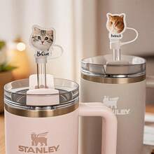 1pc Custom Accessions Pet Straw Topper,Custom Photo,Personalized Straw Topper,Gift For He She- Custom Photo Straw Topper- Ideal Cup ID Accessories Personalized Straw Cover Compatible With Stanley Cup 30 40 Oz - Multicolor - View 3