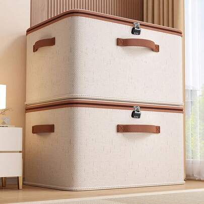 Lockable Storage Box, With Password Lock - For Dorm, Briefcase, Medicine Box, Personal Items, Cash, Laptop - For Food, Snacks, Locking Mobile Devices, Suitable For Office, Home, School, Father's Gift