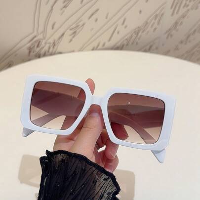 1pc Women's Polygon Shaped Fashionable Personalized Party Glasses, Suitable For Beach, Outdoor, Photography