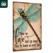 Putuo Decor 1pc Dragonfly What If I Fall Metal Sign For Home Decor - Bronze - View 1