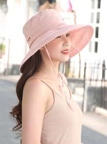 1 peça novo chapéu de balde de aba larga dobrável unissex, boné de proteção solar para caminhadas ao ar livre, acampamento e viagem, primavera/verão