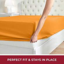 Mellanni King Fitted Sheet - Iconic Bedding Sheets With Up To 16 Inch Deep Pocket - Soft & Cooling - Fade & Stain Resistant - 1 PC (King, Light Blue) - 1652 柿子 - 查看 5