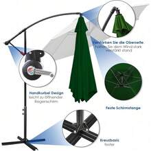Outdoor Parasol, Stand And Base - Mehrfarbig - View 5