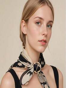 Multifunctional Metal Scarf & Accessory Clips With Geometric Shapes - Elegant Fashion Accessory For Scarves, T-Shirts, And Belts, Suitable For Any Occasion - Multicolor - View 6