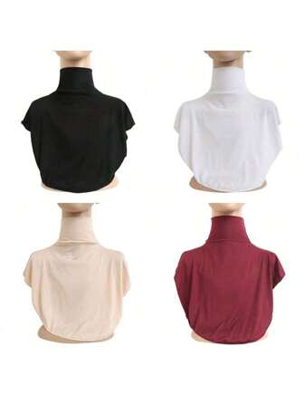 1 pieza Cuello de mujer de modal, cuello alto de tortuga, accesorio de ropa de mujer para vestido, decoración navideña