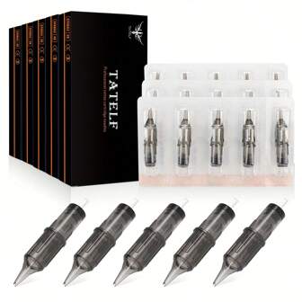  TATELF 10/50PCS Tattoo Cartridge Needles Professional Disposable Tattoo Needles Cartridges Round Liner For Rotary Pen Machine Tattoo Supplies(12#) RL/RS/RM/M1