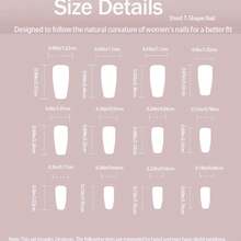 24PCS Press-On Nails – Galaxy Glitter & Heart Art Design For Women, Reusable Coffin Fake Nails With Glue, Gradient Pink Black Starry Sky Nail Tips For Parties, Valentine's, Gifts – Artistic Style - Nhiều màu - Xem 5